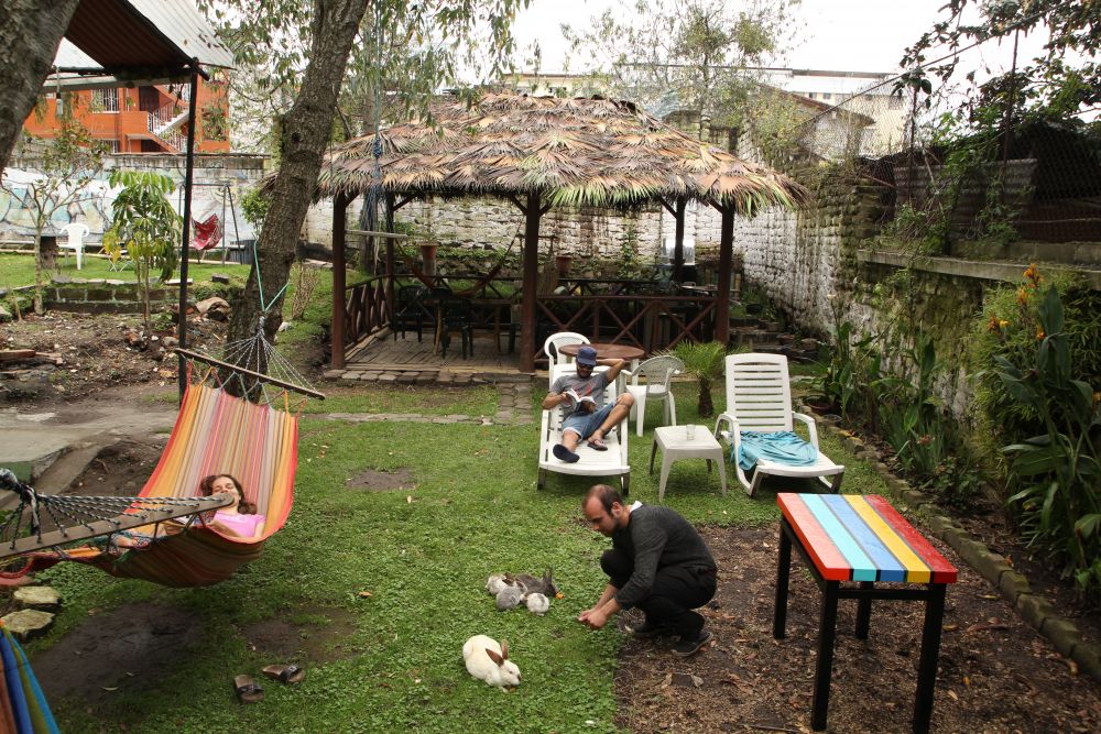 Hostelová záhrada: máme hojdacie siete, zajačikov aj barbecue